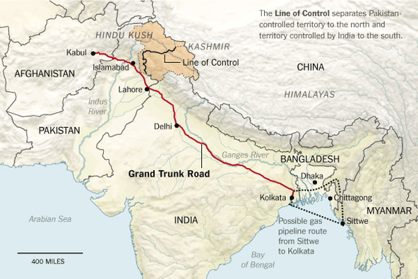 Permeable Lines on the Grand Trunk Road