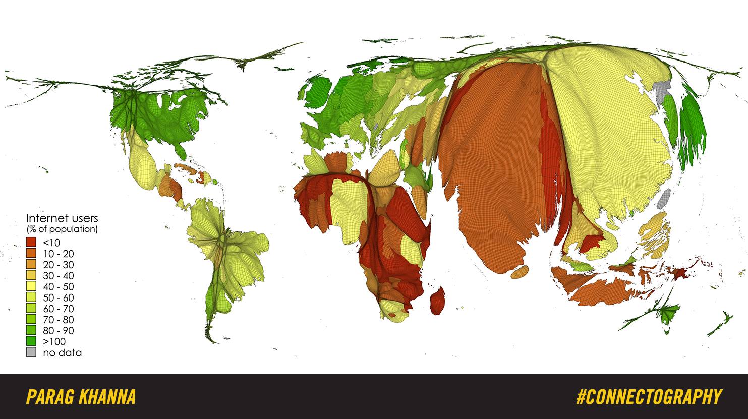 Internet Users as a Share of Populations