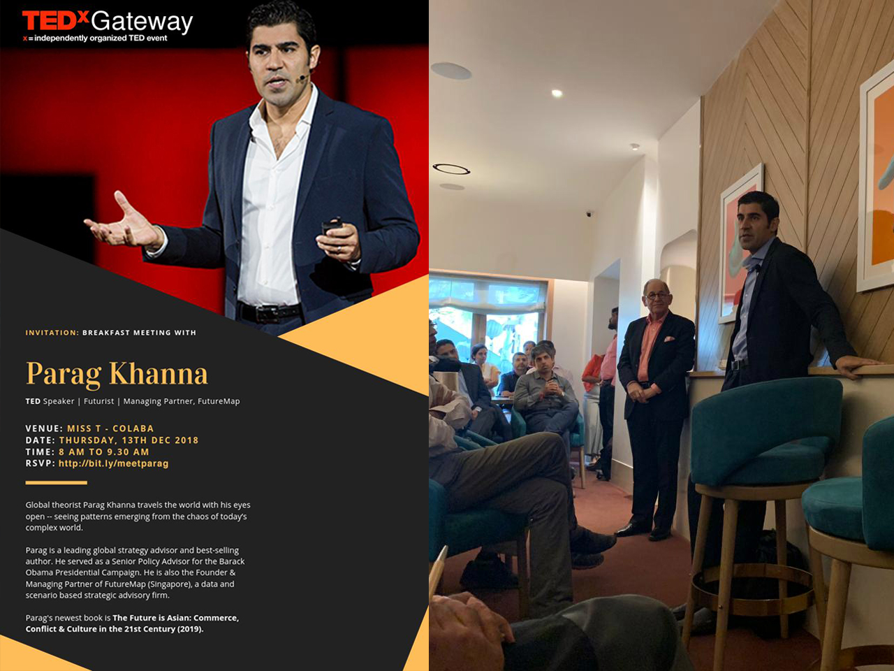 TEDxGateway breakfast salon with Parag Khanna