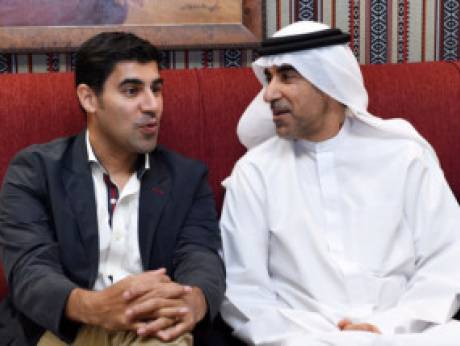  Bestselling author and global strategist Parag Khanna (left) with Dr Hanif Hassan at the latter’s private majlis. 