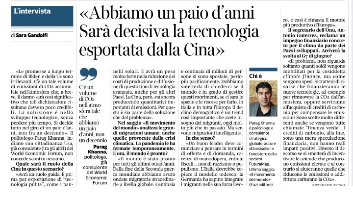 Abbiamo un paio d’anni Sarà decisiva la tecnologia esportata dalla Cina