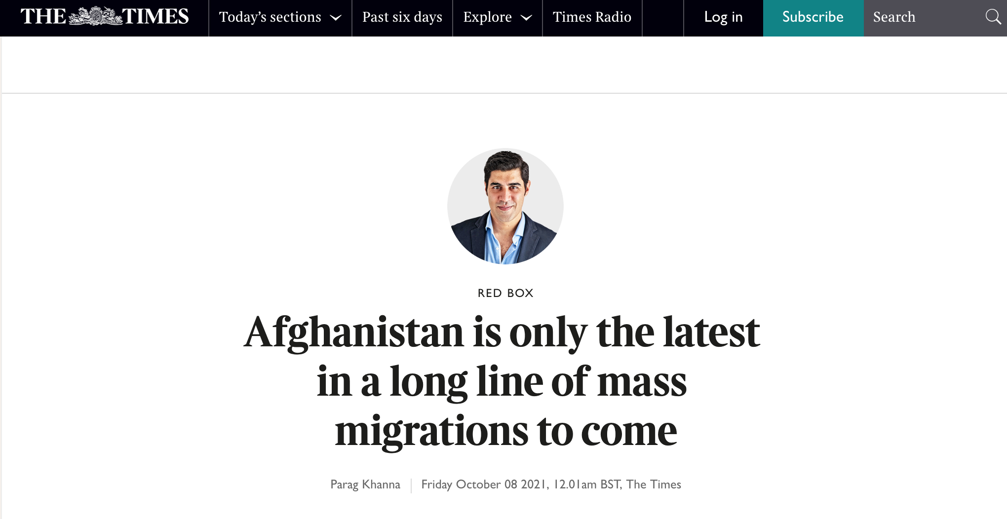 Afghanistan is only the latest in a long line of mass migrations to come