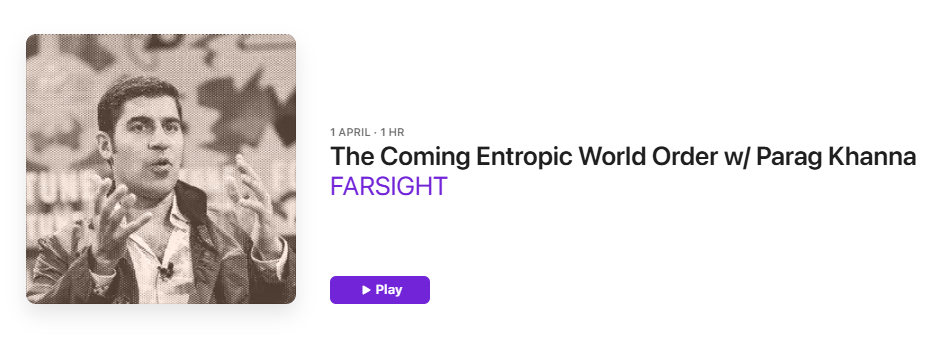 The Coming Entropic World Order